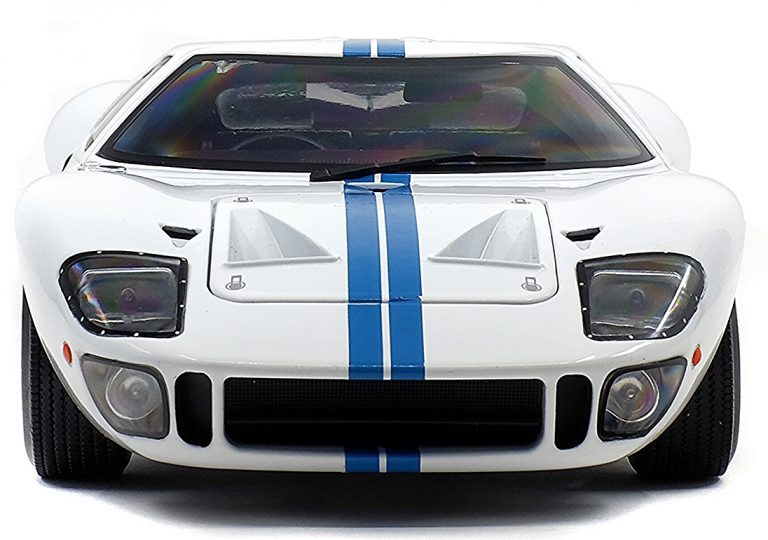 Ford GT40 Mk1 – White / Blue Stripes – 1968 – Riverina Model Cars Plus