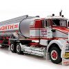 Red North Road Train Tanker, Kenworth SAR Prime Mover, 2 trailers and Dolly