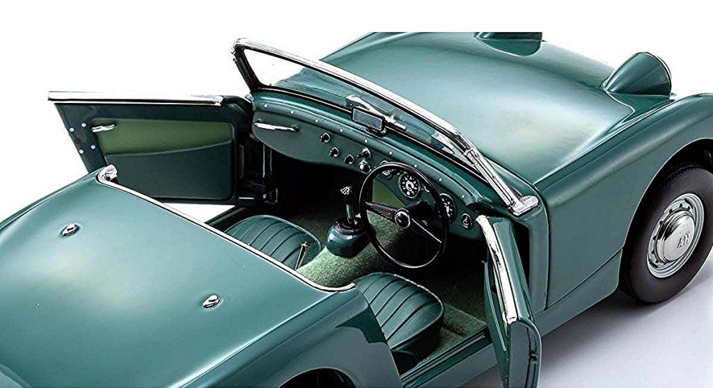 Austin Healey Mk1 Hard Top Blanc + Spyder Mk1 Vert – EXEM 1/43 Métal – Rare