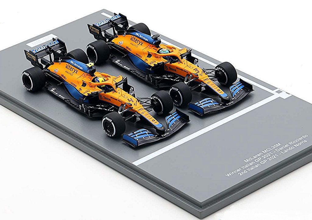 Miniature McLaren MCL35M Ricciardo 1/18 Minichamps - GP D'Italie 2021 Vainqueur