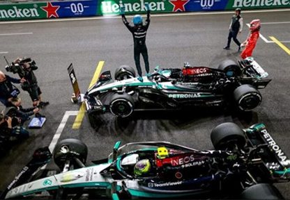 -Mercedes-AMG PETRONAS Formula One  Team No.44 & No.63 Las Vegas GP 2024 -  George Russell & Lewis Hamilton