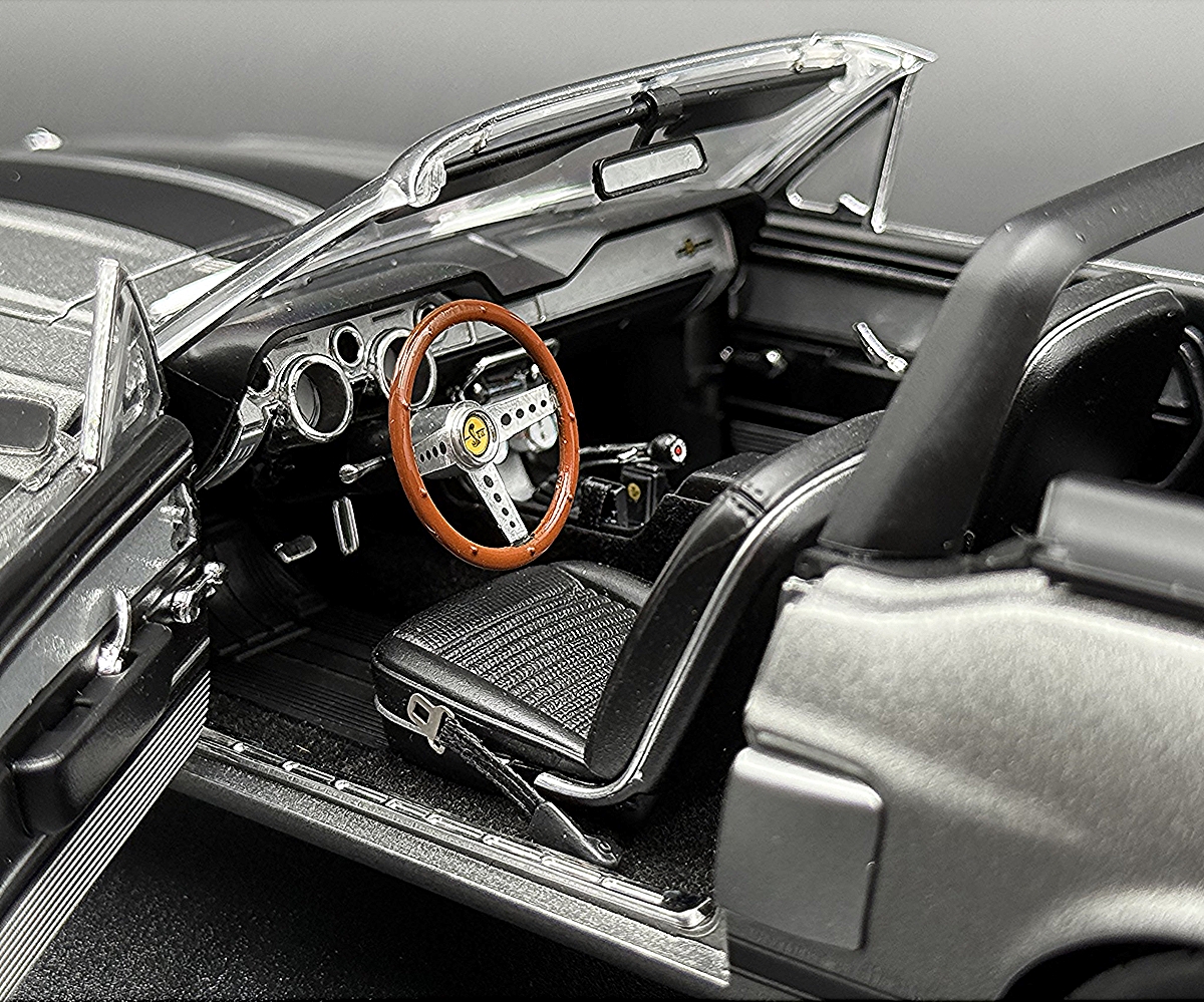 1967 Shelby GT500 Pro Touring Convertible - Gun Metal Grey with Black Racing Stripes - Image 3
