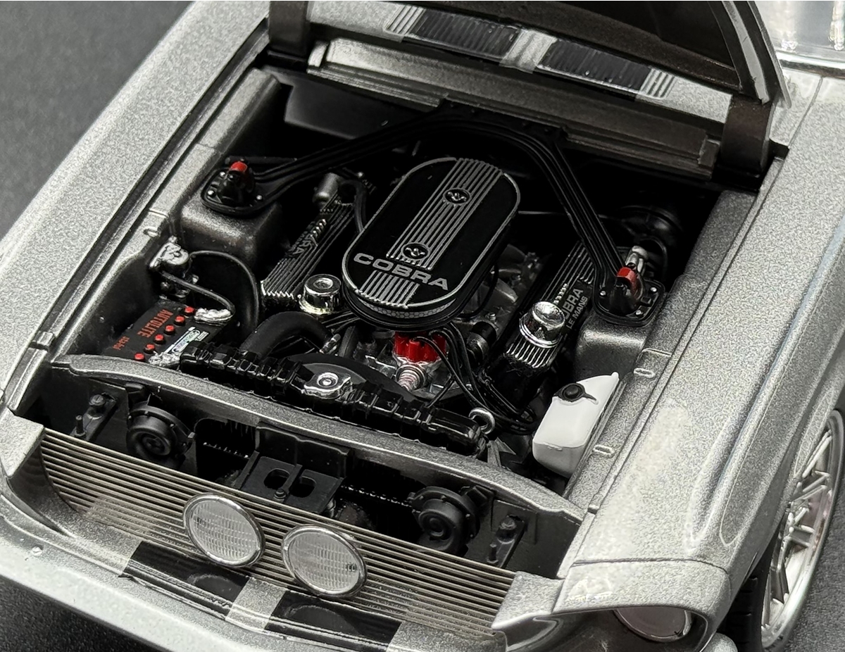 1967 Shelby GT500 Pro Touring Convertible - Gun Metal Grey with Black Racing Stripes - Image 4