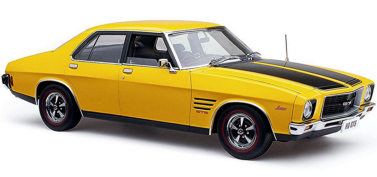 Holden HQ Monaro GTS Sedan Chrome Yellow with Black Stripes (350ci Engine)